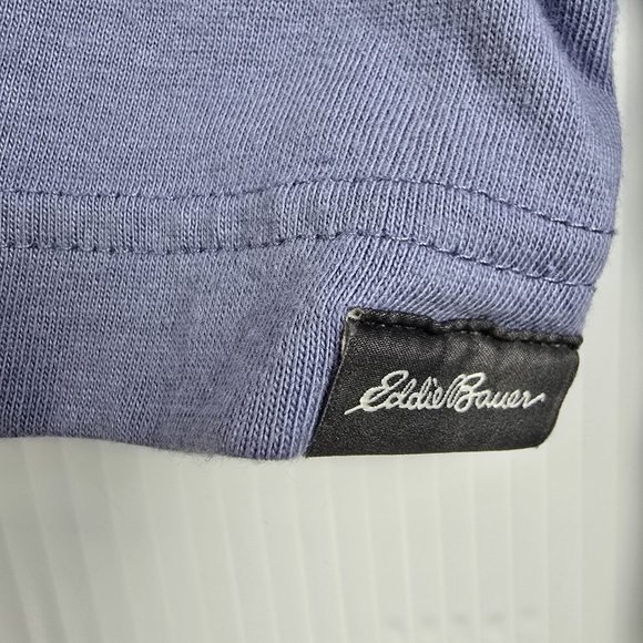 NWOT Eddie Bauer Mens Legend Wash Long Sleeve Medium Blue T-Shirt Soft Comfy XL - Picture 5 of 7